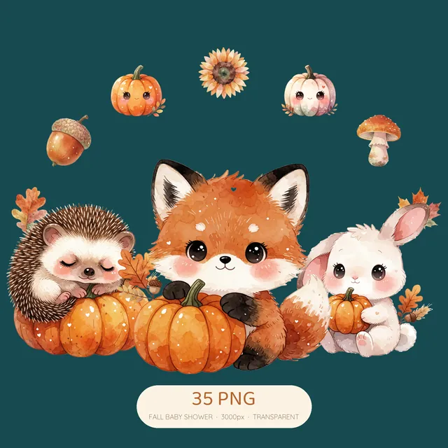 Little Pumpkin clipart pack — cover